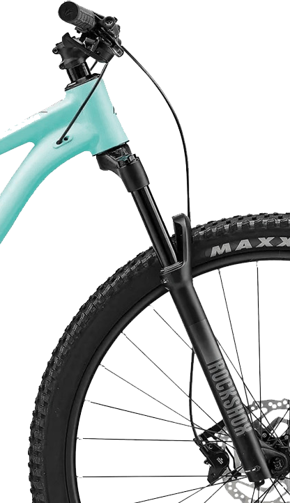 Наклон вилки увеличен. Вилка воздушная.