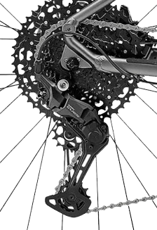 Наклон вилки увеличен. Вилка воздушная.