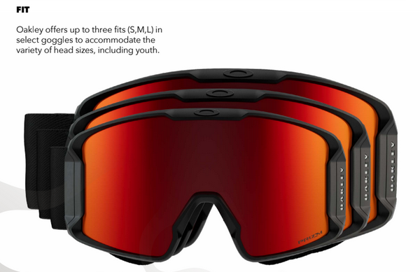 разные размеры горнолыжных масок Oakley